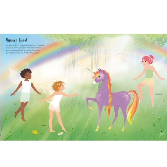 Sticker Dolly Dressing Rainbow Unicorns Sticker Book, Usborne
