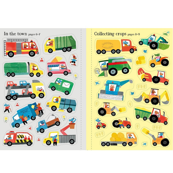 Little First Stickers Tractors and Trucks Sticker Book by Usborne