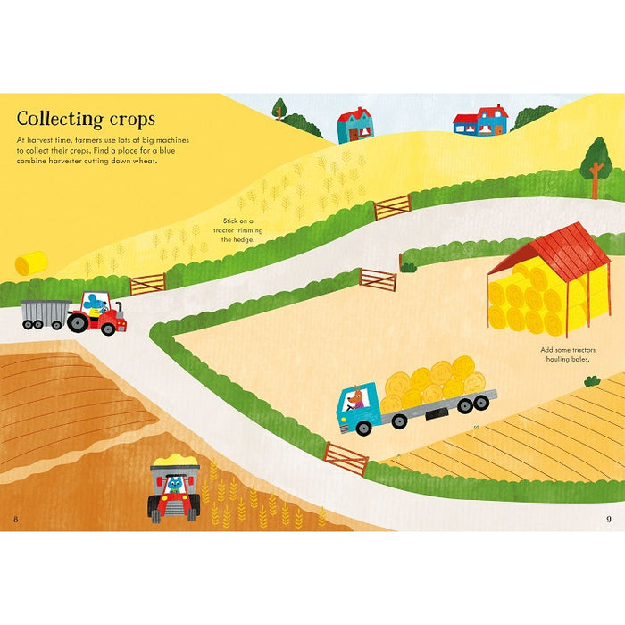 Little First Stickers Tractors and Trucks Sticker Book by Usborne