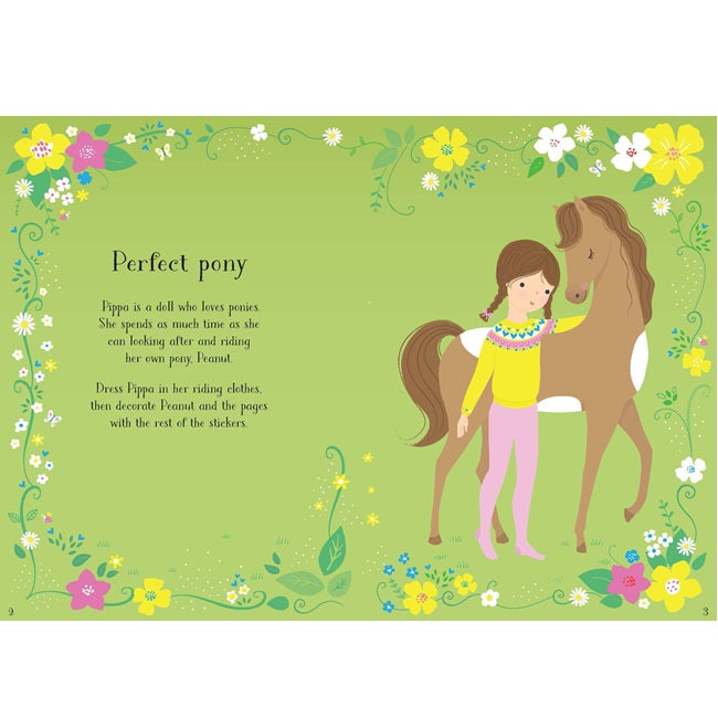 Little Sticker Dolly Dressing Ponies Sticker Book, Usborne