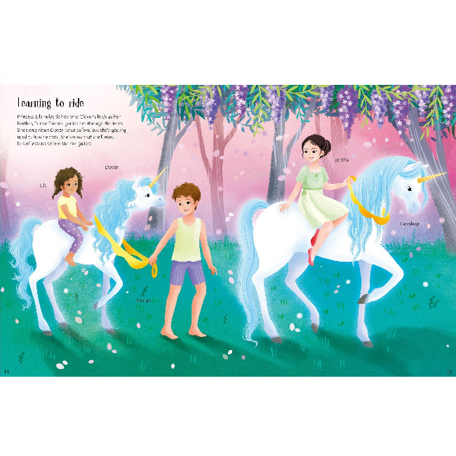 Little Sticker Dolly Dressing Unicorn Princesses Sticker Book, Usborne