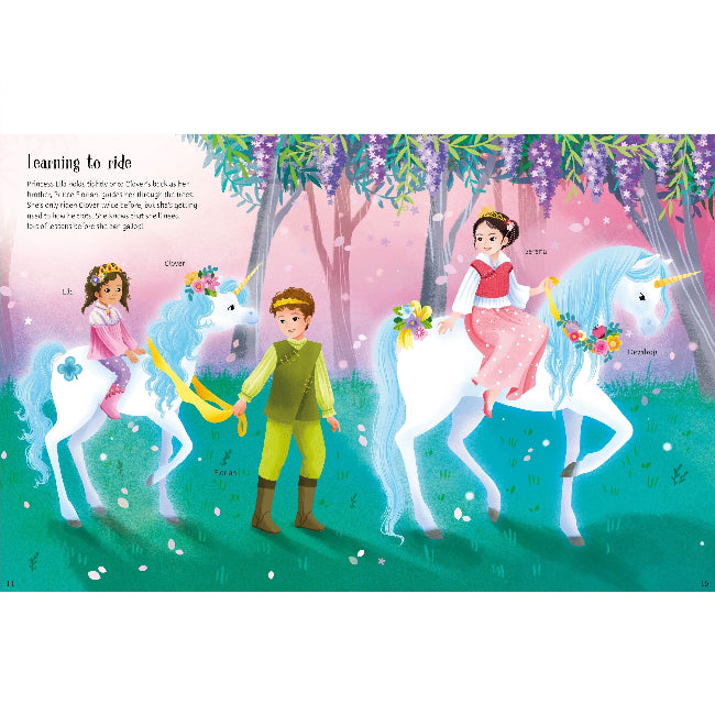 Little Sticker Dolly Dressing Unicorn Princesses Sticker Book, Usborne