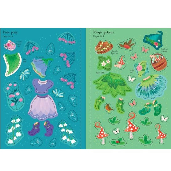 Little Sticker Dolly Dressing Pixie Sticker Book, Usborne