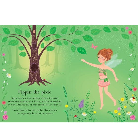 Little Sticker Dolly Dressing Pixie Sticker Book, Usborne