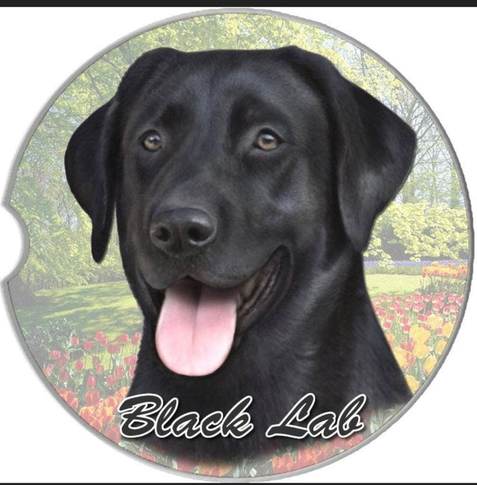 Labrador, Black Car Coaster