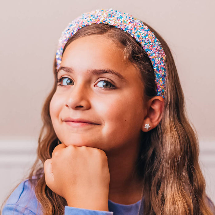 Chunky Padded Sparkly Headband, Assorted Colors