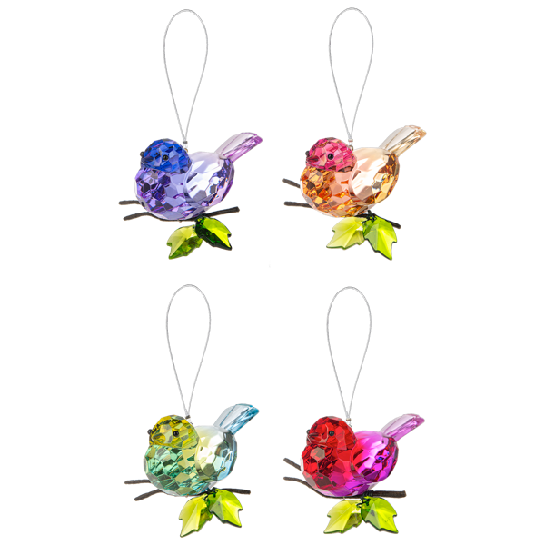 Crystal Expressions Two-Tone Garden Bird with Branch Ornament