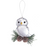 Frosted Pinecone Owl Ornament