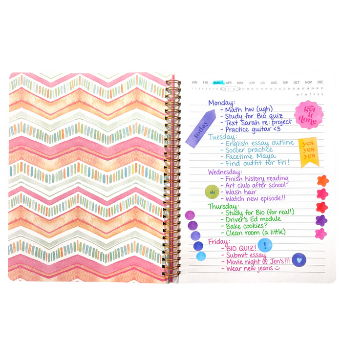 OOLY Artful Notes Reverse Coloring Notebook - Geoscape