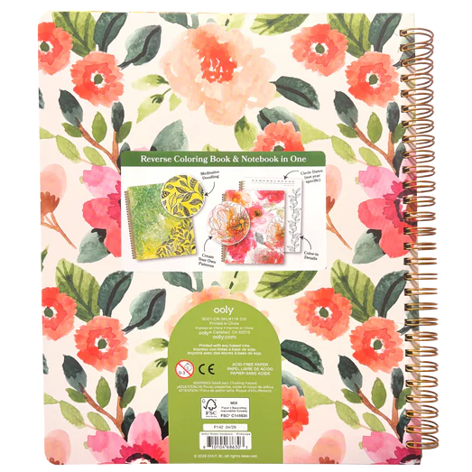 OOLY Artful Notes Reverse Coloring Notebook - Wildscape