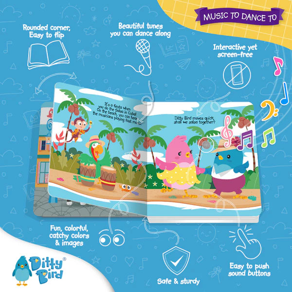 Ditty Bird Music to Dance to Sound Book | USB-C Rechargeable