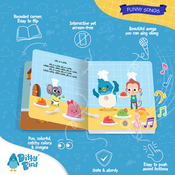 Ditty Bird Funny Songs Sound Book | USB-C Rechargeable