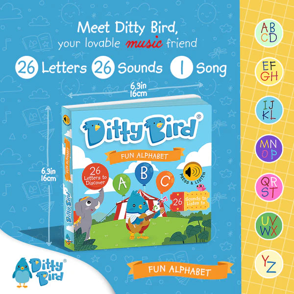 Ditty Bird ABC Fun Alphabet Song Book | USB-C