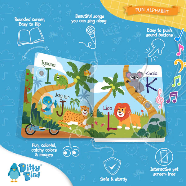 Ditty Bird ABC Fun Alphabet Song Book | USB-C