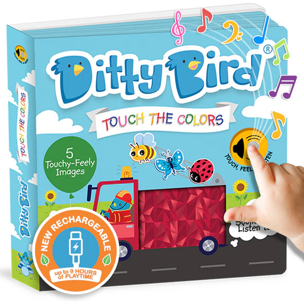 Ditty Bird Touch the Colors Sound Book | USB-C Rechargeable