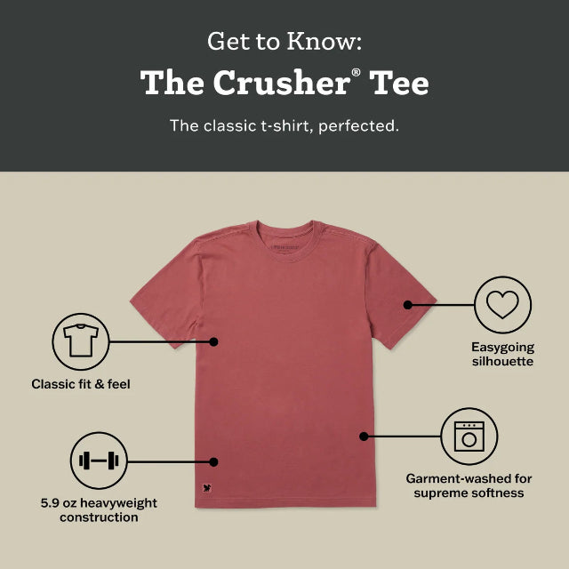 Life is Good Men's Trails & Tails Short Sleeve Crusher Tee