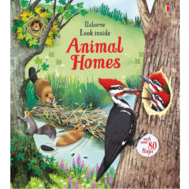 Look Inside Animal Homes Book, Usborne