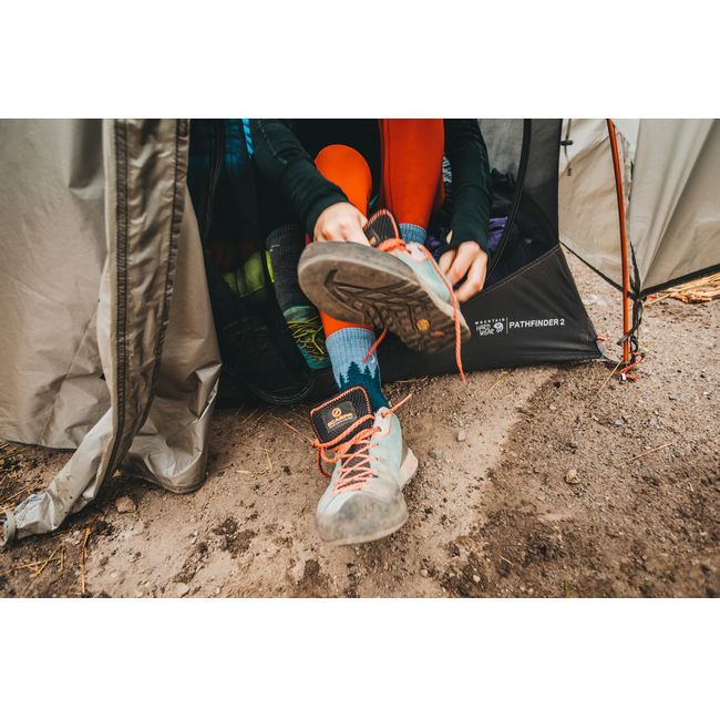 Women's Treeline Micro Crew Midweight Hiking Socks, Blue