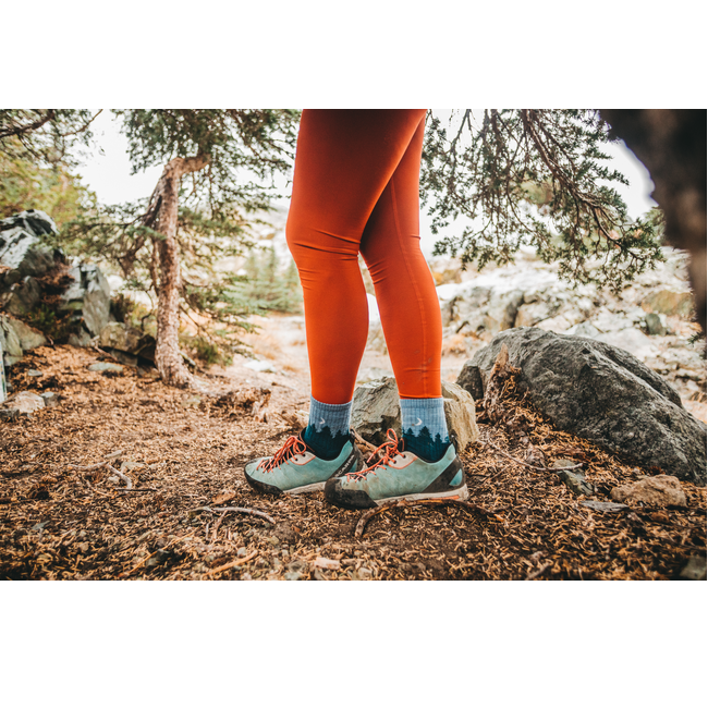 Women's Treeline Micro Crew Midweight Hiking Socks, Blue