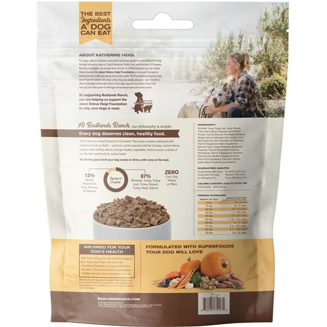 Badlands Ranch Superfood Complete Wild Fish & Turkey Air-Dried Dog Food 24 oz.