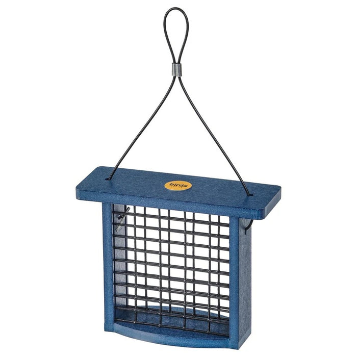 Recycled Plastic Suet Feeder, Blue - Bird's Choice
