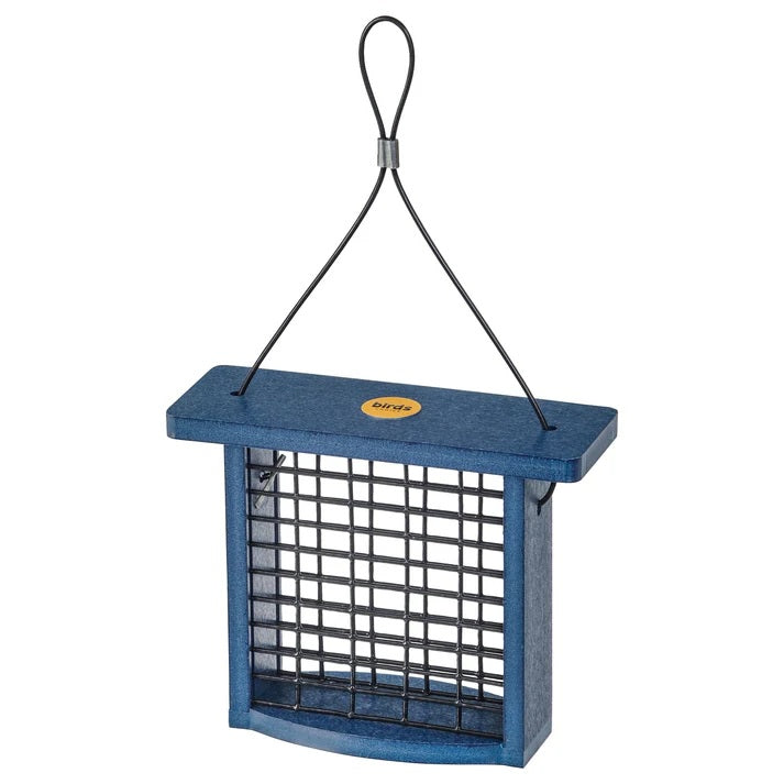 Recycled Plastic Suet Feeder, Blue - Bird's Choice