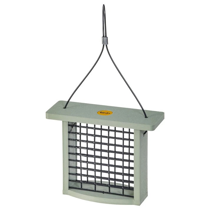 Recycled Plastic Suet Feeder, Sage Green - Bird's Choice