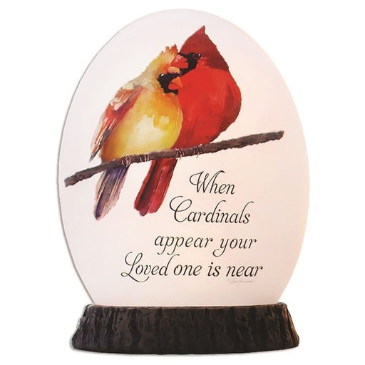 Angel Cardinals Pre-Lit Oval Orb with Resin Base CBC2239 (Assorted)