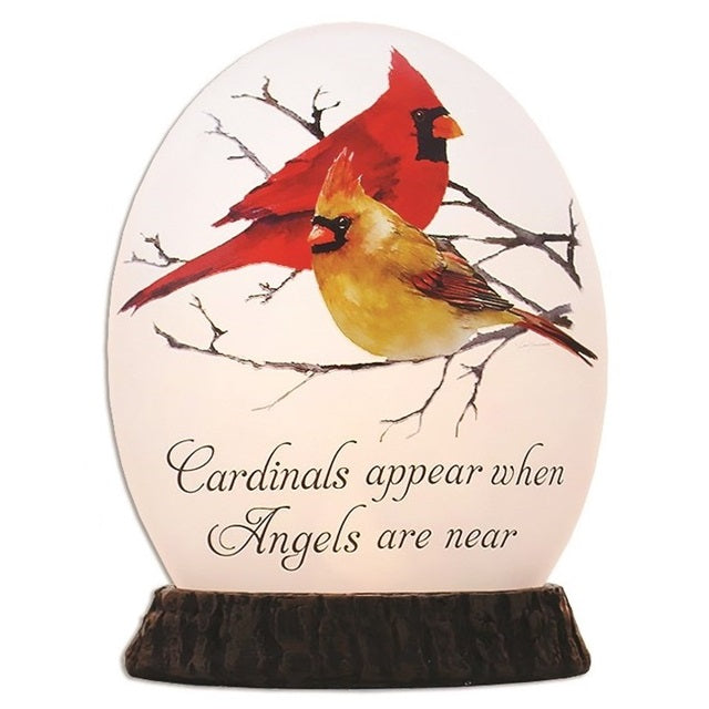 Angel Cardinals Pre-Lit Oval Orb with Resin Base CBC2239 (Assorted)