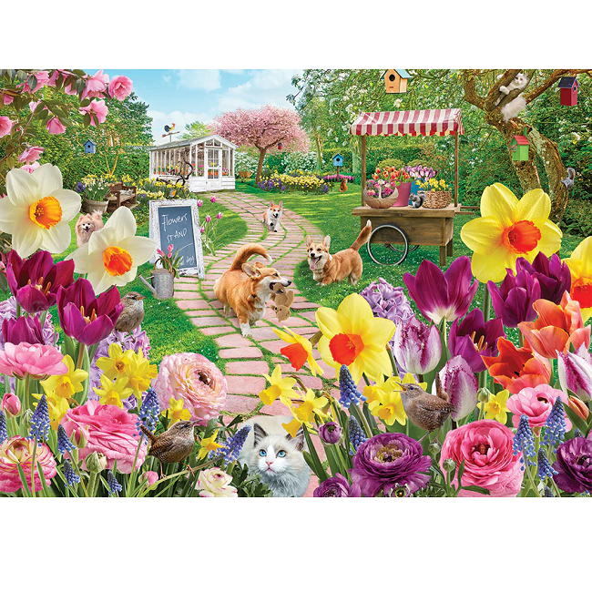 Cobble Hill 1000 Piece Jigsaw Puzzle, Springtime Frolic