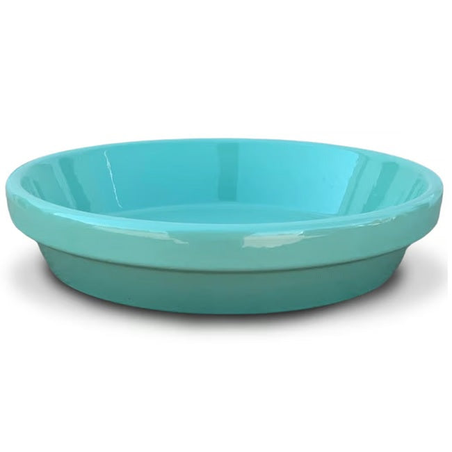 Powder Coated Sage Green Clay Saucer