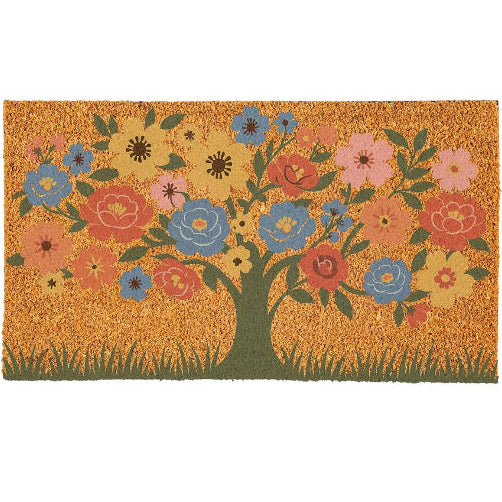 Blooming Tree of Life, Coir Mat 28"x16"