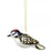 Downy Woodpecker Blown Glass Ornament
