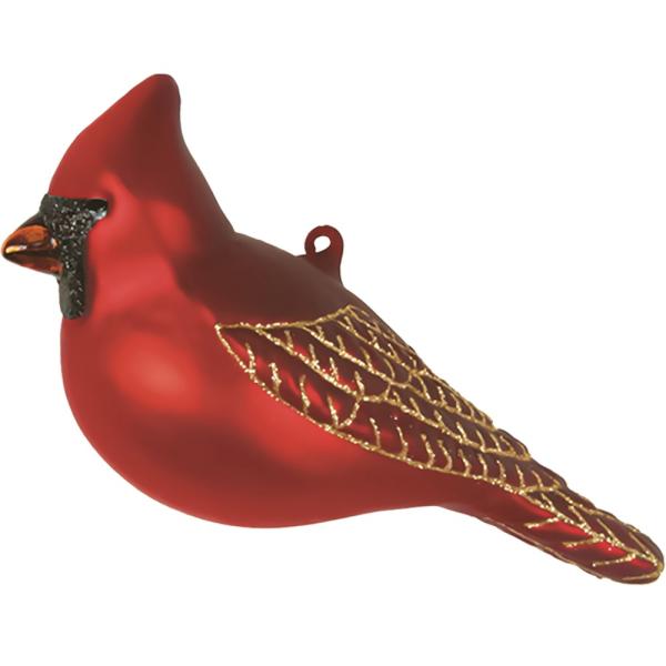 Northern Cardinal Blown Glass Ornament