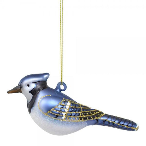 Blue Jay Blown Glass Ornament