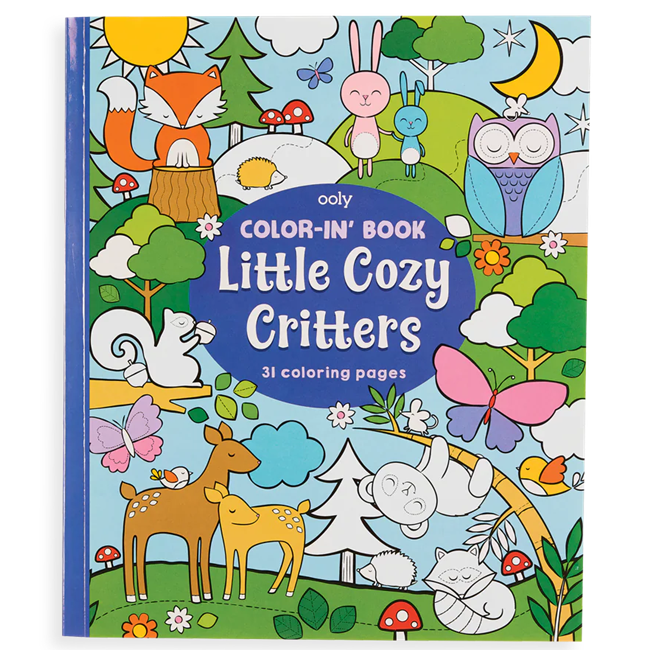 Color-in' Book Coloring Book - Little Cozy Critters - 31 Pages