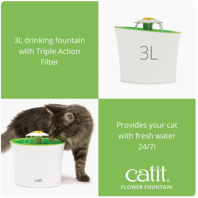 Catit Flower Fountain Pet Drinking Fountain