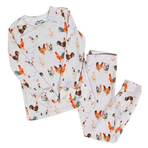 Toddler Chicken Bamboo Long Sleeve Pajama Set