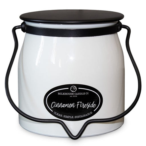 Milkhouse Creamery Collection Soy Candle: Cinnamon Fireside, 16-oz. Butter Jar