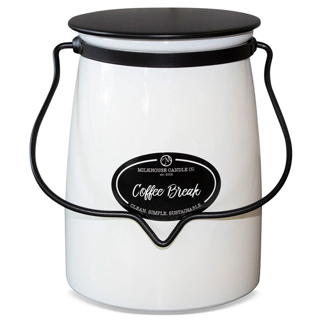Milkhouse Creamery Collection Soy Candle: Coffee Break, 22-oz. Butter Jar