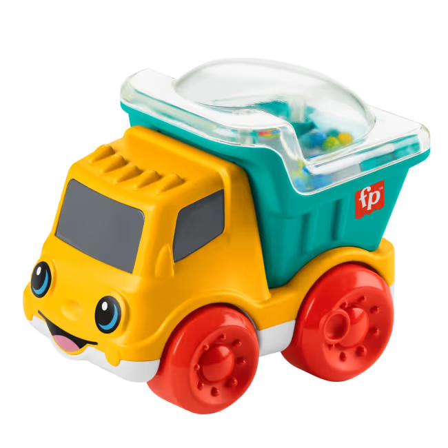 Fisher-Price Poppity Pop Dump Truck Push-Along Toy Ball Popper Vehicle For Infants
