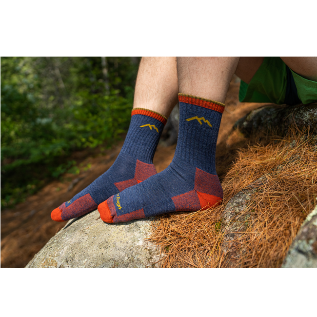 Men's Hiker Micro Crew Midweight Hiking Socks, Denim