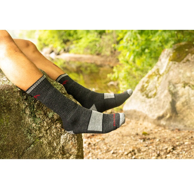 Men's Hiker Boot Full Cushion Midweight Hiking Socks, Black