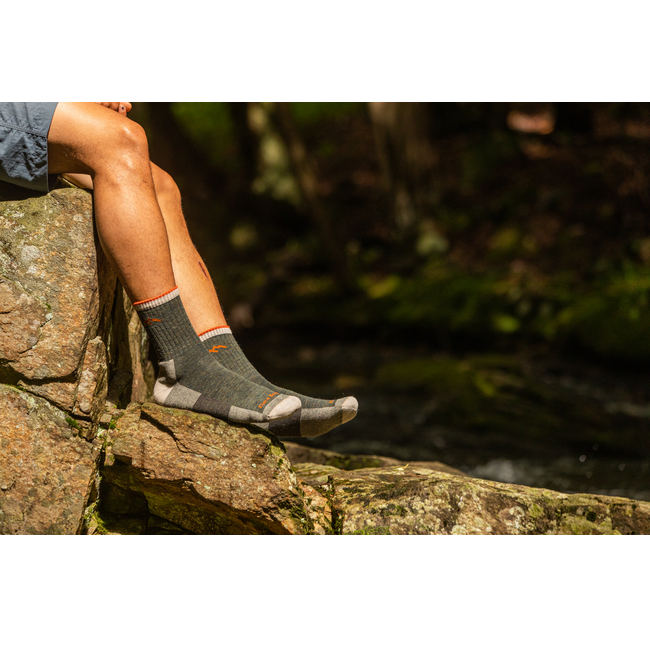 Men's Hiker Micro Crew Midweight Hiking Socks, Olive