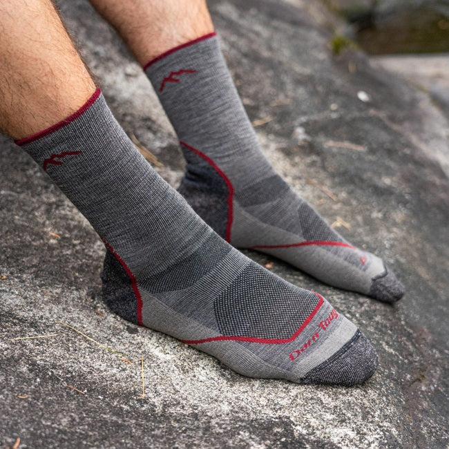 Men's Light Hiker Micro Crew Lightweight Hiking Socks, Taupe