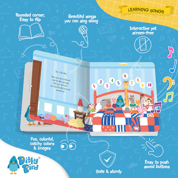 Ditty Bird Learning Songs Sound Book | USB-C Rechargeable