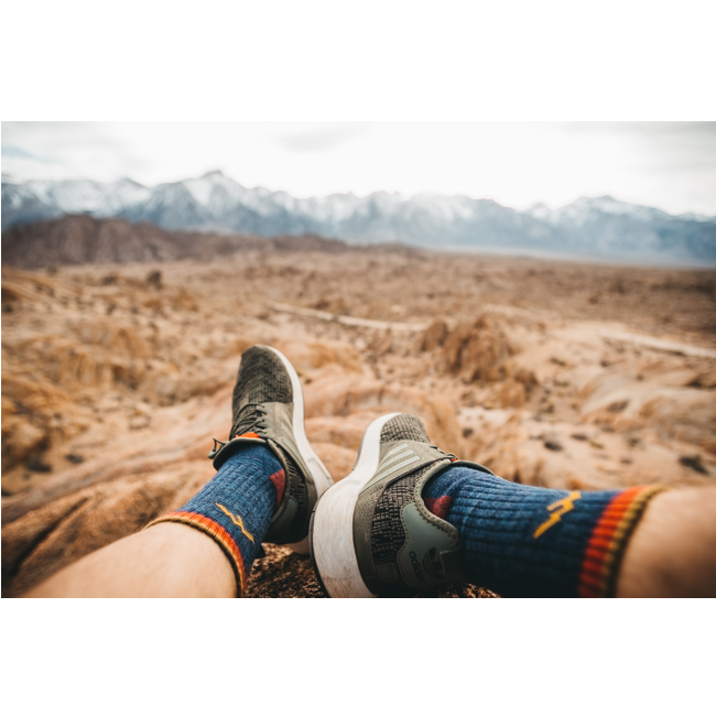 Men's Hiker Micro Crew Midweight Hiking Socks, Denim