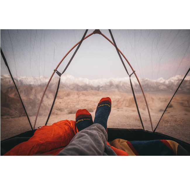 Men's Hiker Micro Crew Midweight Hiking Socks, Denim