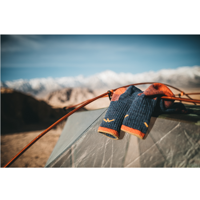 Men's Hiker Micro Crew Midweight Hiking Socks, Denim
