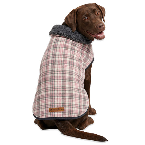 Eddie Bauer Cordova Reversible Dog Vest, Pink Plaid
